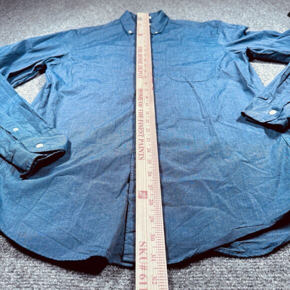 J Crew Gray Slim Fit Stretch Secret Wash Long Sleeve Button Shirt Men’s Medium - Picture 6 of 6